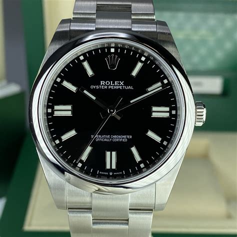 rolex oyster perpetaul black|Rolex Oyster Perpetual 41 prix.